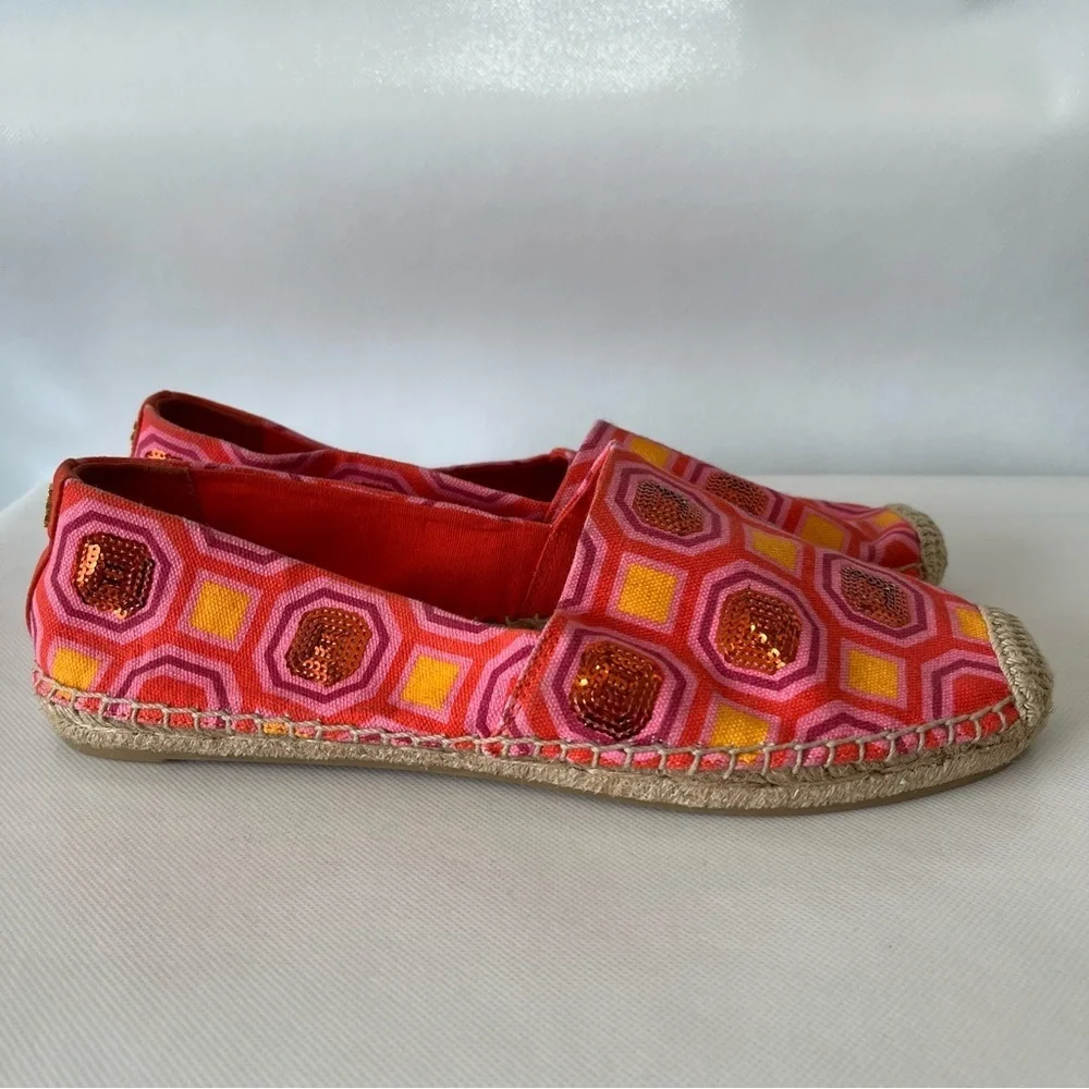 Tory Burch Cecily Embellished Espadrille Slip On Shoes